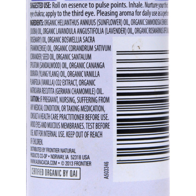 Aura Cacia - Organic Chakra Balancing Aromatherapy Roll-on - Insightful Third Eye - .31 oz
