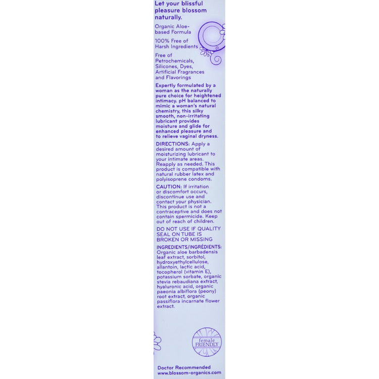 Blossom Organics - Lubricant - Natural Moisturizing - 4 fl oz