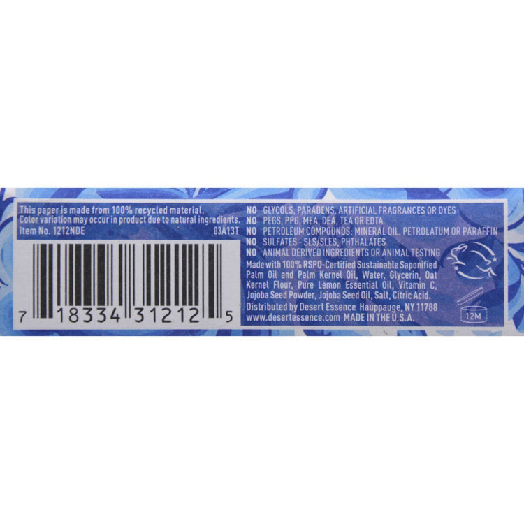 Desert Essence - Bar Soap - Exfoliating Italian Lemon - 5 oz