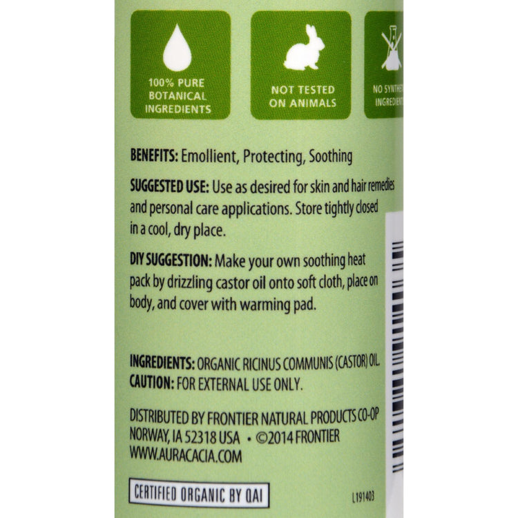 Aura Cacia - Skin Care Oil - Organic Castor Oil - 4 fl oz