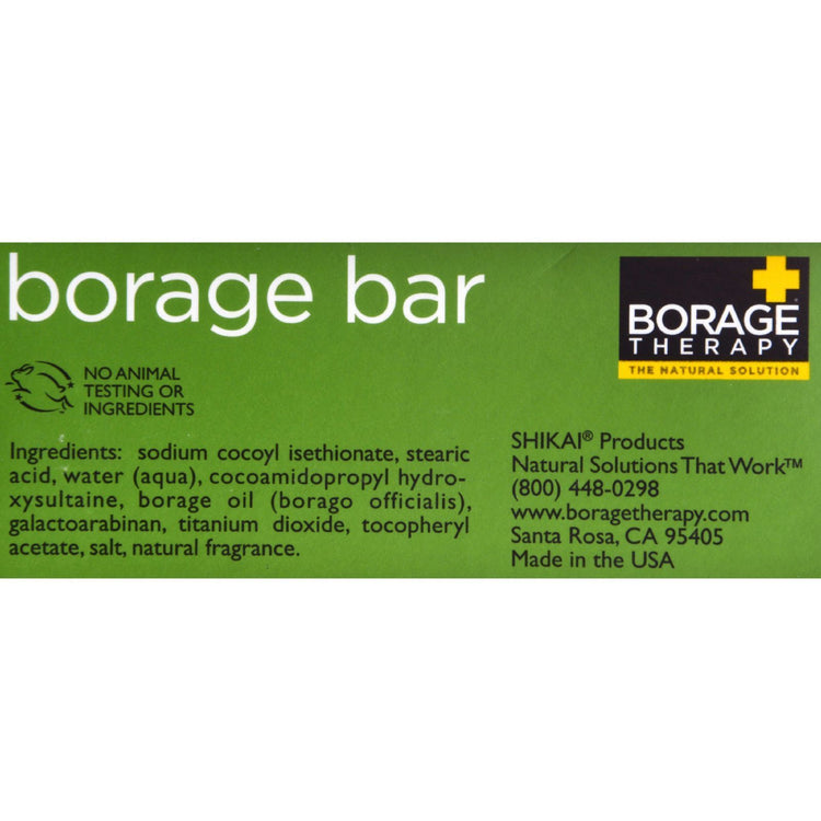 Shikai Products Cleansing Bar - Non Soap - Borage - 4.5 oz
