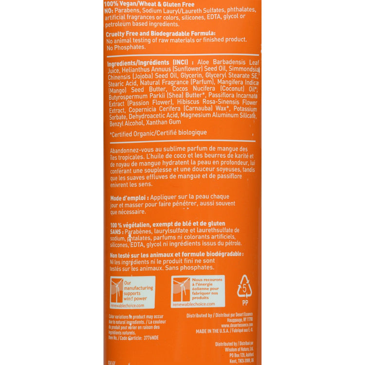 Desert Essence - Hand and Body Lotion - Island Mango - 8 fl oz