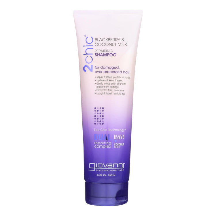 Giovanni Hair Care Products Shampoo - 2chic - Ultra Repair - Blackberry and Coconut Milk - 8.5 oz
