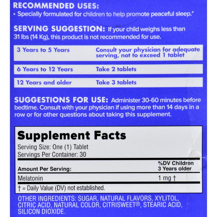 Zarbee's Childrens Sleep - Grape Flavor - 30 Chewables