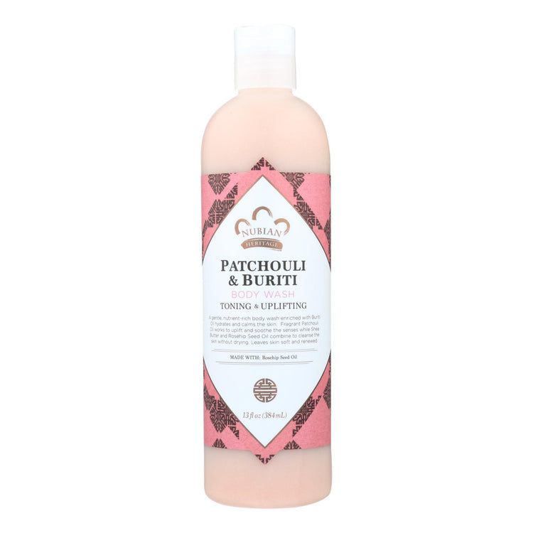 Nubian Heritage Body Wash - Patchouli and Buriti - 13 oz