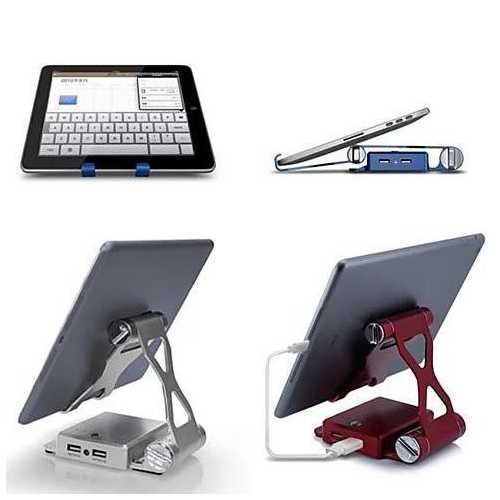 Podium Style Stand With Extended Battery Up To 200% For iPad, iPhone And Other Smart Gadgets