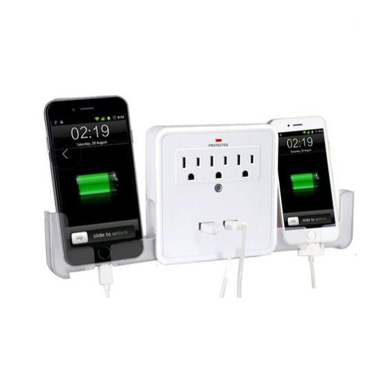 NEW! Classic Combo Wall Adapter w/ 3 AC outlets and a Dual USB ports to charge your gadgets