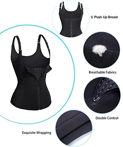Waist Trainer Corset with Zipper Vest