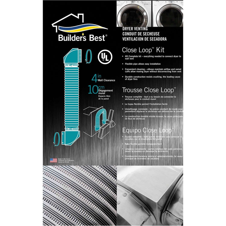 Builder's Best 111926 Saf-T-Duct UL Transition Duct Close Loop Kit