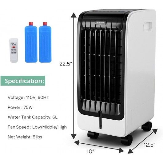 Portable Cooling Touch Pad Remote Evaporative Fan Fan