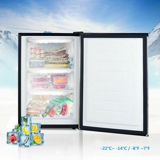 3 cu.ft. Compact Upright Freezer with Stainless Steel Door