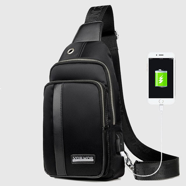 USB charging messenger bag