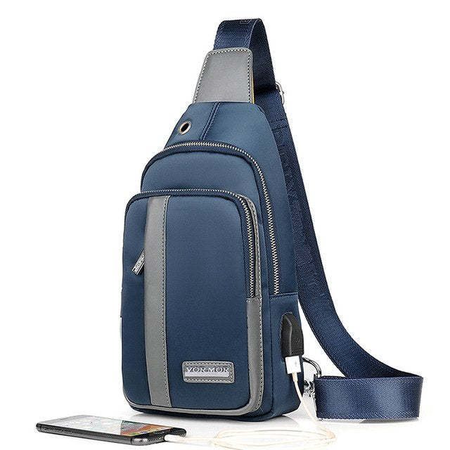 USB charging messenger bag