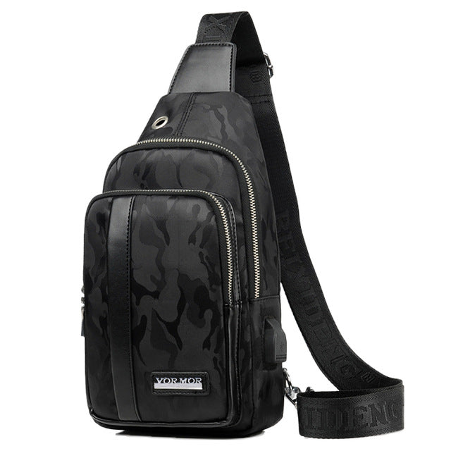 USB charging messenger bag