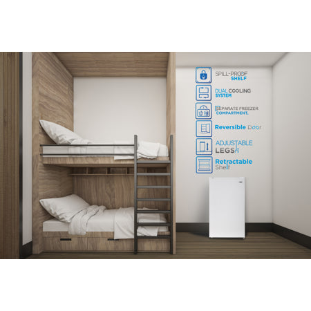 3.0 cu ft Upright Freezer White, E-star