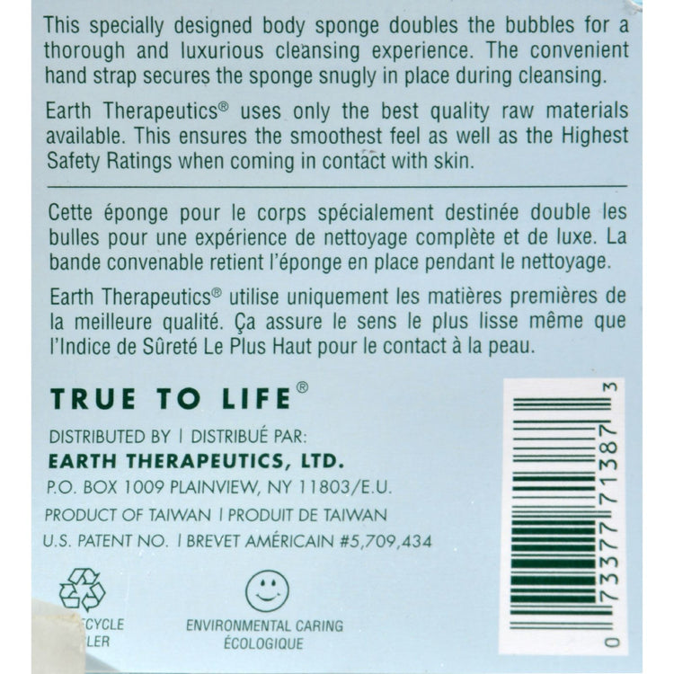 Earth Therapeutics Hydro Body Sponge With Hand Strap Blue - 1 Sponge