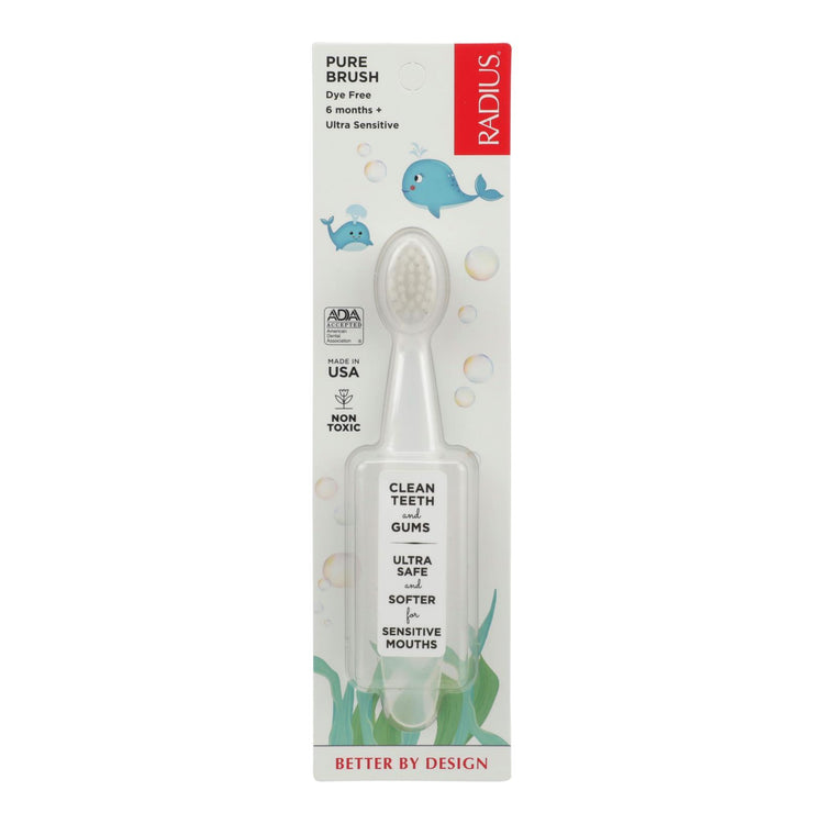 Radius - Pure Baby Toothbrush 6-18 Months - Ultra Soft - Case of 6