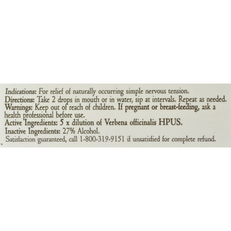 Bach Flower Remedies Essence Vervain - 0.7 fl oz