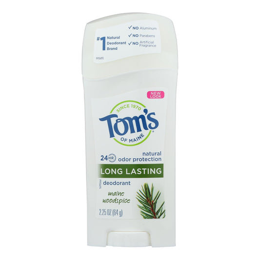 Tom's of Maine Natural Deodorant Aluminum Free Mine WooDisplayice - 2.25 oz - Case of 6