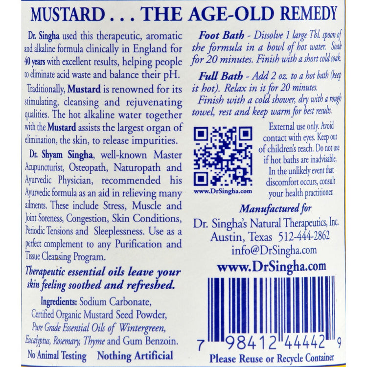 Dr. Singha's Mustard Bath - 8 oz