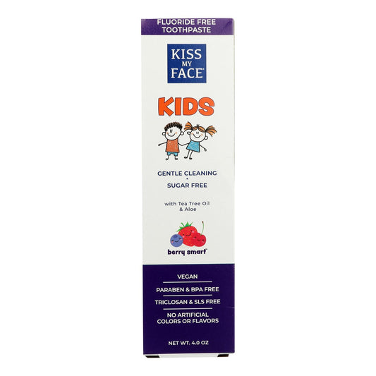 Kiss My Face Kids Toothpaste Fluoride Free Berry Smart - 4 oz