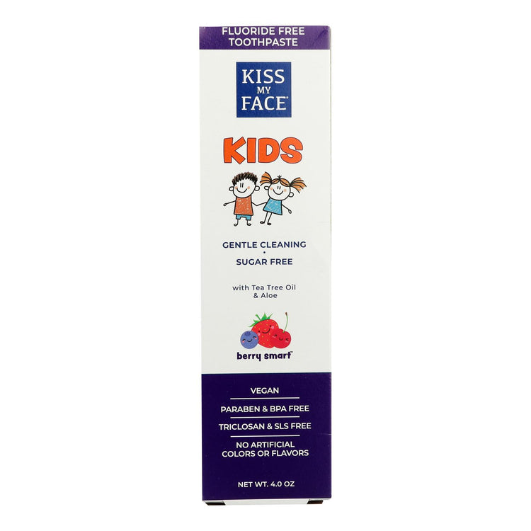 Kiss My Face Kids Toothpaste Fluoride Free Berry Smart - 4 oz