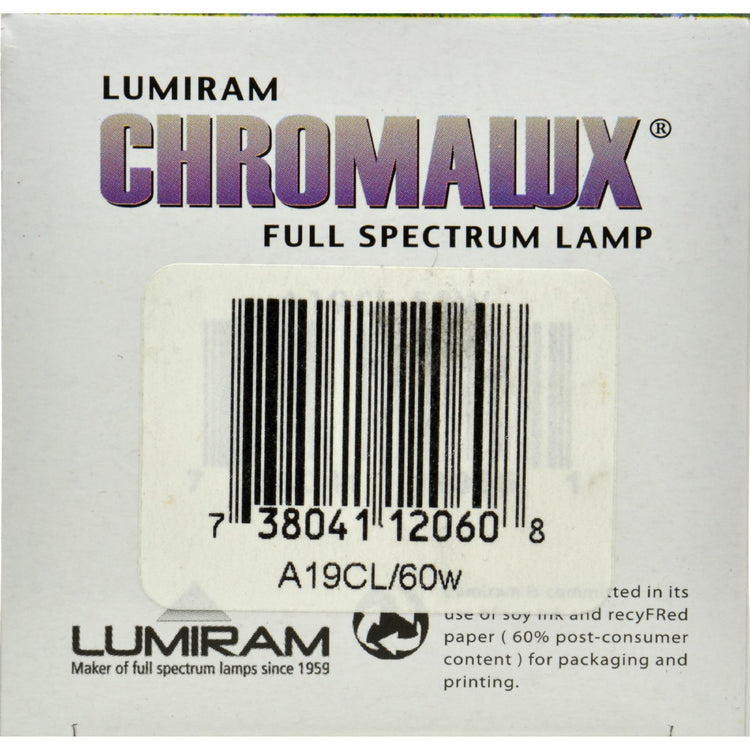 Chromalux Standard Clear Light Bulb - 60 Watt - 1 Bulb