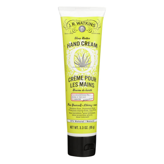 J.R. Waktins Shea Butter Hand Cream Aloe and Green Tea - 3.3 oz