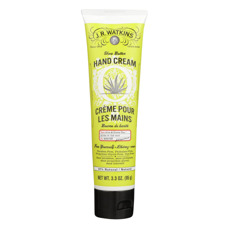 J.R. Waktins Shea Butter Hand Cream Aloe and Green Tea - 3.3 oz