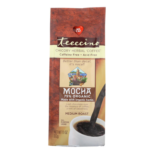 Teeccino Mediterranean Herbal Coffee - Mocha - Medium Roast - Caffeine Free - 11 oz