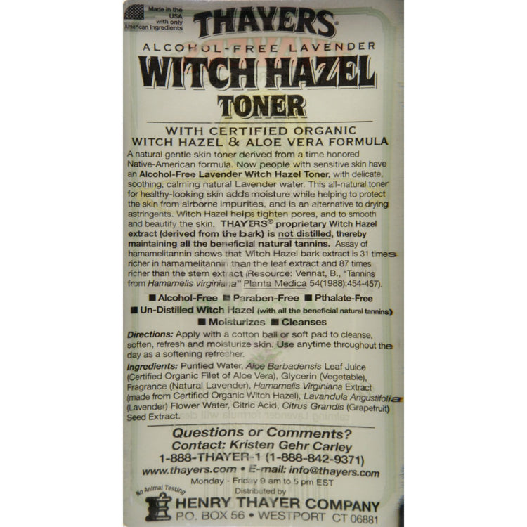 Thayers Witch Hazel with Aloe Vera Lavender - 12 fl oz