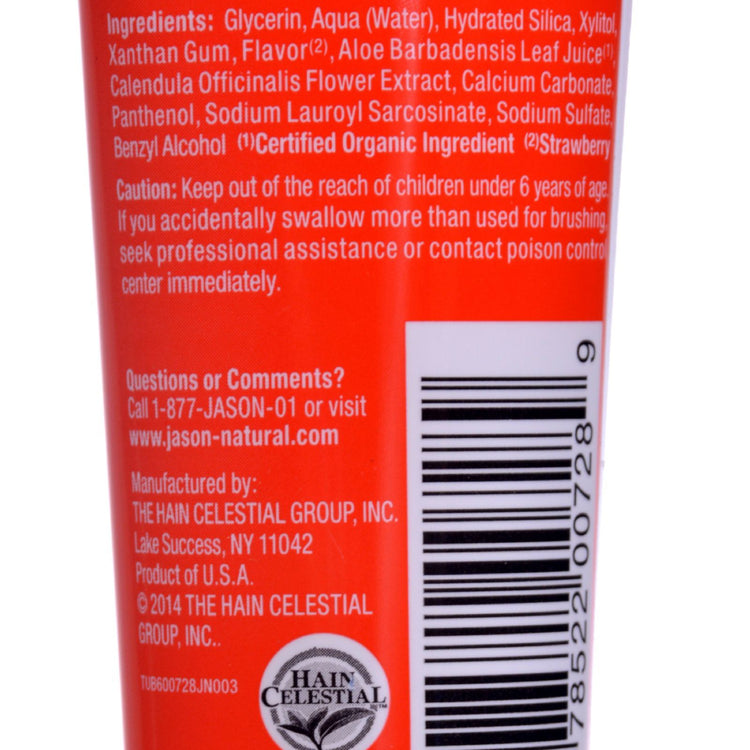 Jason Kids Only Toothpaste Strawberry - 4.2 oz