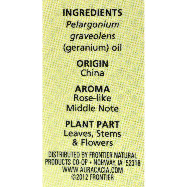 Aura Cacia - Pure Essential Oil Geranium - 0.5 fl oz
