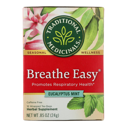 Traditional Medicinals Breathe Easy Herbal Tea - Caffeine Free - 16 Bags