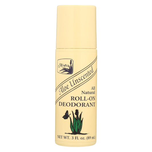 Alvera All Natural Roll-On Deodorant Aloe Unscented - 3 fl oz