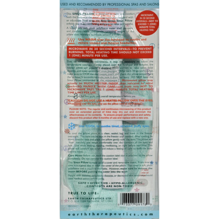Earth Therapeutics Anti-Stress Sinus Pillow Lavender Chamomile - 1 Pillow