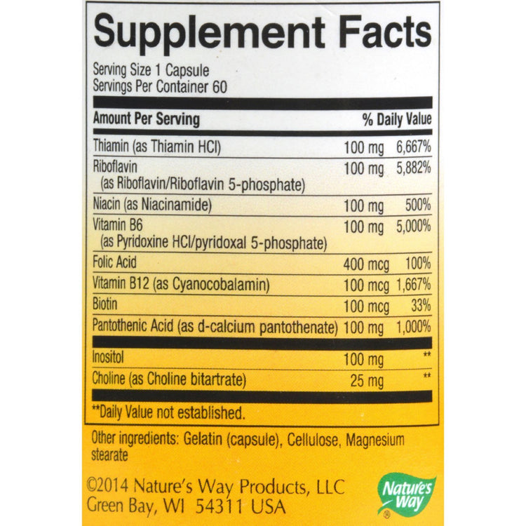Nature's Way - Vitamin B-100 Complex - 60 Capsules
