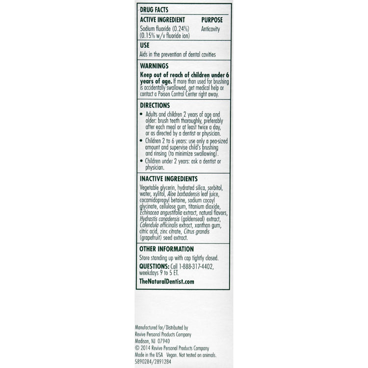 Natural Dentist Anti-Cavity Toothpaste Original Peppermint Twist - 5 oz