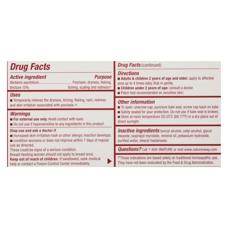 Boericke and Tafel - Psoriaflora Topical Cream - 1 oz