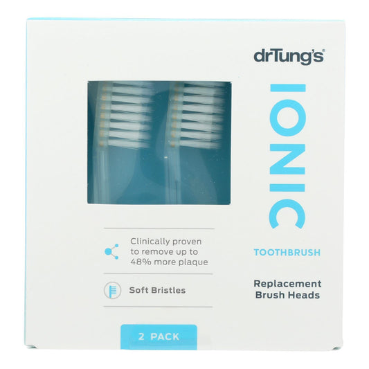 Dr. Tung's Ionic hyG Replacement Brush Heads - Soft - Case of 6 - 2 Pack
