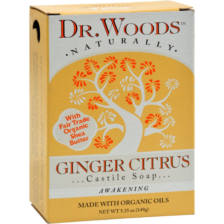 Dr. Woods Castile Bar Soap Ginger Citrus - 5.25 oz
