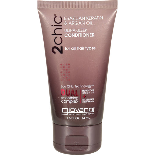 Giovanni Hair Care Products Conditioner - 2Chic Sleek - Travel Size - Case of 12 - 1.5 fl oz