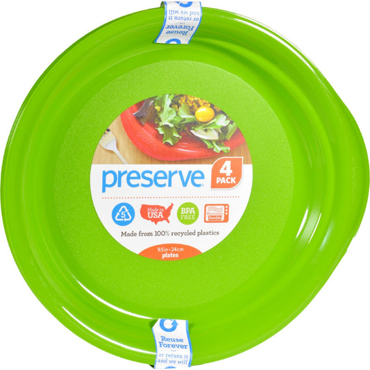 Preserve Everyday Plates - Apple Green - 4 Pack - 9.5 in