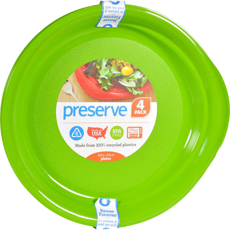 Preserve Everyday Plates - Apple Green - 4 Pack - 9.5 in