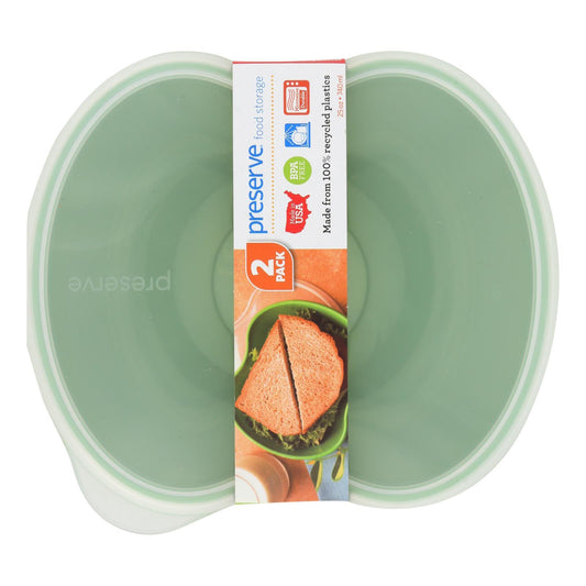 Preserve Square Food Storage Set - Green - Set of 2
