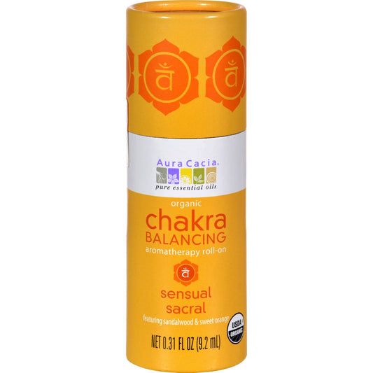 Aura Cacia - Organic Chakra Balancing Aromatherapy Roll-on - Sensual Sacral - .31 oz