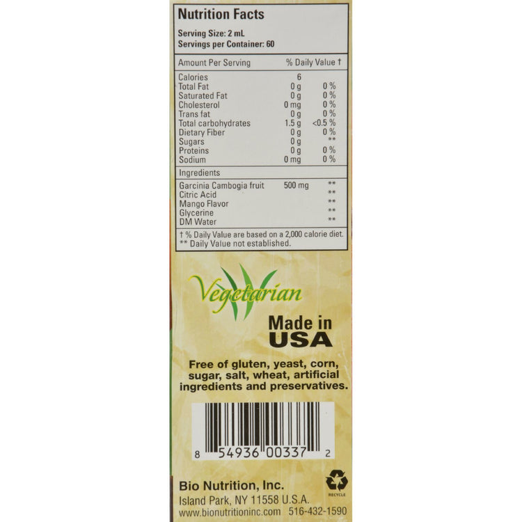 Bio Nutrition - Garcinia Cambogia Liquid - 4 fl oz
