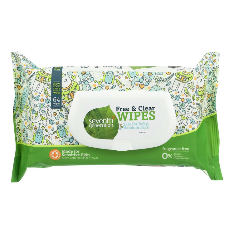 Seventh Generation Baby Wipes - Free and Clear - 64 Count