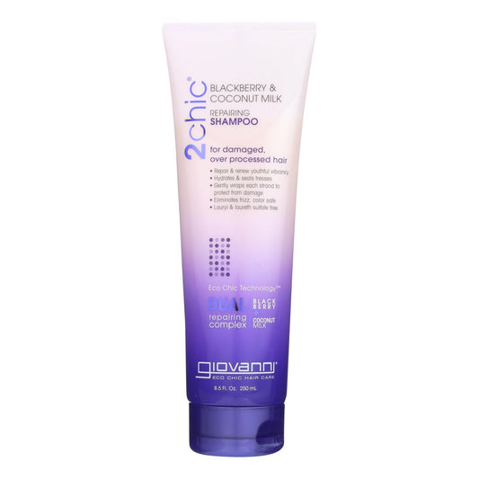 Giovanni Hair Care Products Shampoo - 2chic - Ultra Repair - Blackberry and Coconut Milk - 8.5 oz