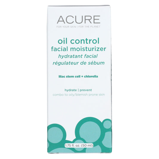 Acure - Oil Control Facial Moisturizer - Lilac Extract and Chlorella - 1.75 FL oz.